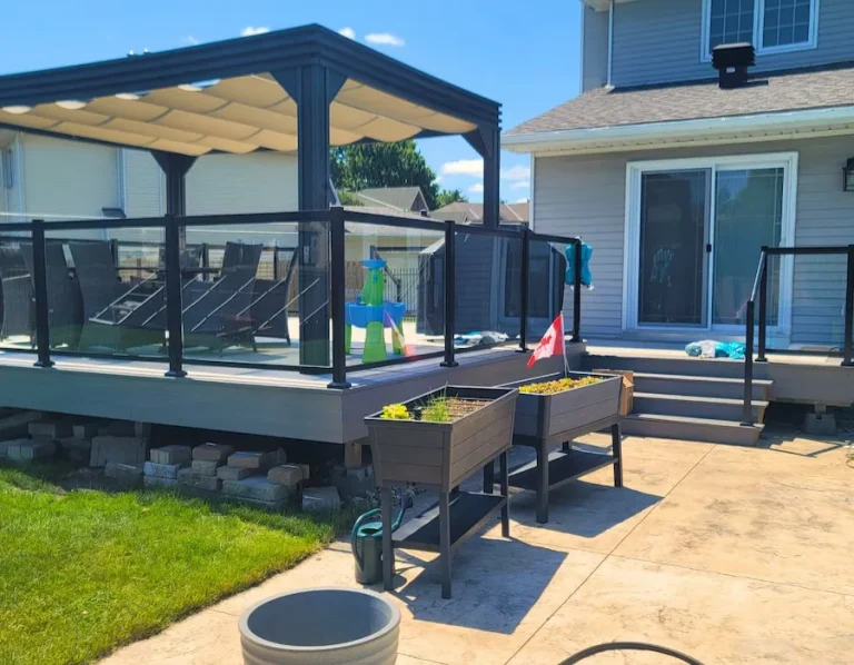 Black Glass Deck Railing